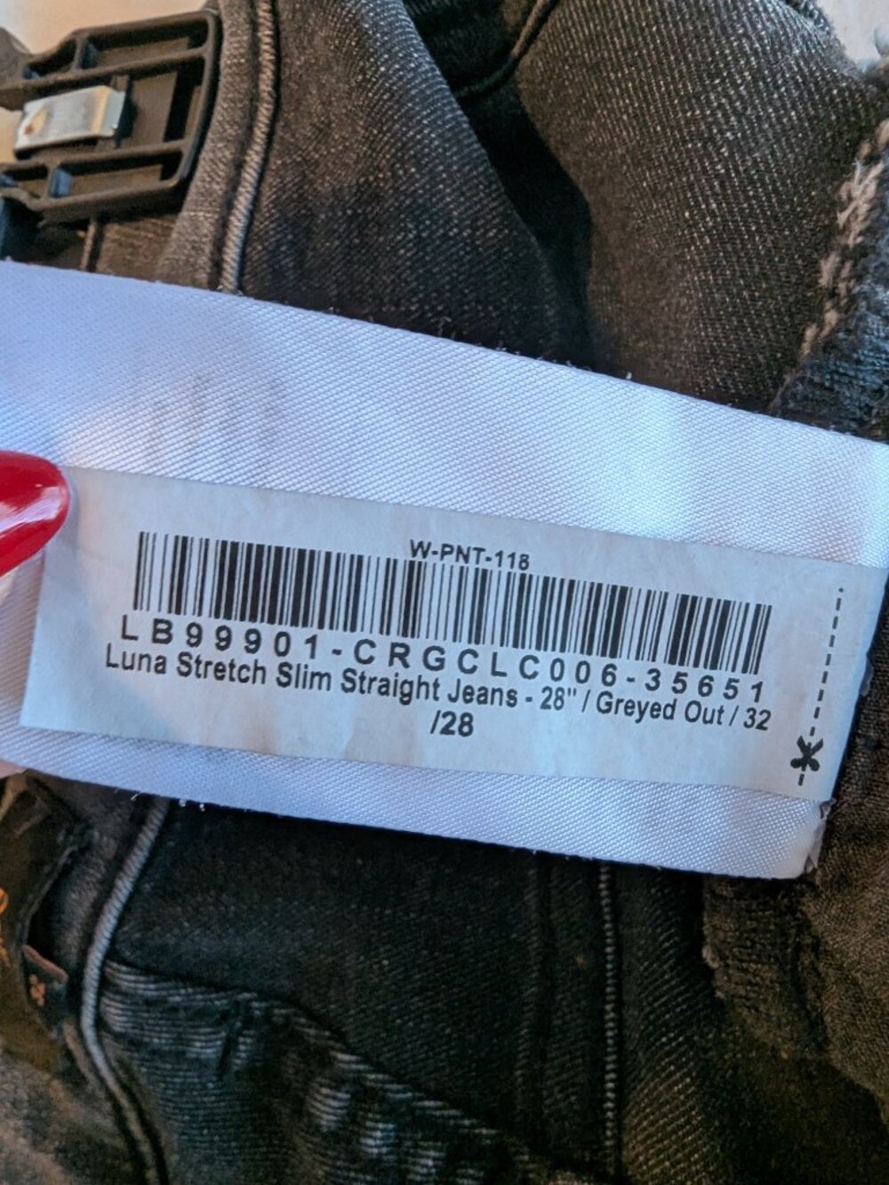 Quince Luna Stretch Slim Straight Jeans Grey 32 - Picture 8 of 9